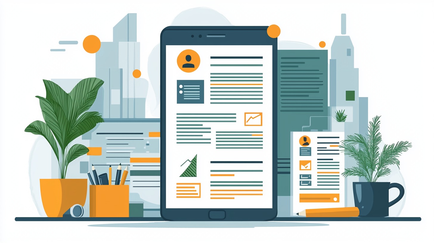 Resume building on a phone
